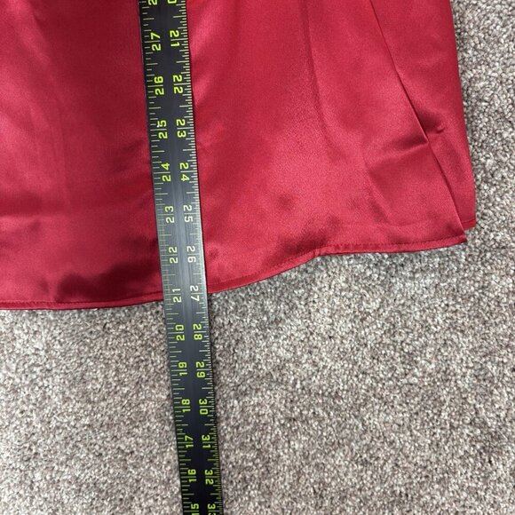 Calvin Klein Women's Satin Blouse Plus Size 1X Red Wrap Front V-Neck NWT $89 - Picture 11 of 16